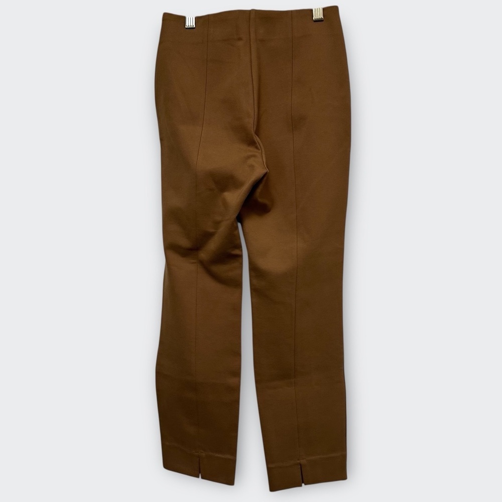 Quince Ultra-Stretch Ponte Pintuck Ankle Pants S Brown Roasted Pecan Minimalist - Picture 7 of 15